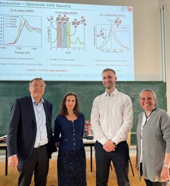 Reinhard Schomäcker, Beatriz Roldán Cuenya, Felix T. Haase, and Andrea Mroginski (from left to right).