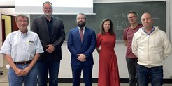 Prof. Dr. Ulrich Wiedner, Prof. Dr. Martin Muhler, David Kordus, Prof. Dr. Beatriz Roldan Cuenya, Prof. Dr. Heiko Krabbe, and Prof. Dr. Ilya Eremin (from left to right).
