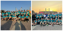 Team Fritz vor und nach dem Lauf
