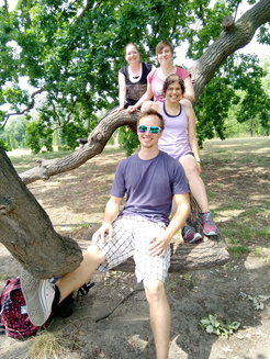 June 2019, from front to back: Johannes Bischoff, Alicia Hernandez Castillo, Jennifer Langenhan, Sandra Eibenberger-Arias