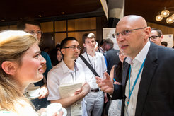 Max Planck Society Nobel Laureate Stefan Hell, who in 2014 was awarded the Nobel Prize in Chemistry, at the Lindau Meeting in 2015.