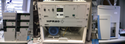 Shimadzu Prominance HPLC with autosampler (left), Hiden HPR-20 R&D mass spectrometer (middle), ThermoScientific iCAP RQ ICP-MS (right)