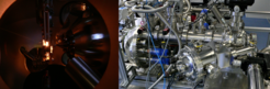 The interior of the NAP-XPS XPS chamber (left) and the exterior view (right)