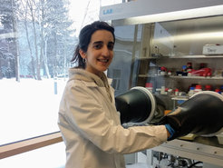 Researcher Ane Etxebarria at the chemical laboratory of the Interface Science Department of the FHI, where she will work at during the project awarded by a Marie Skłodowska-Curie Individual fellowship.