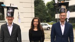 Sebastian Kunze, Beatriz Roldan Cuenya, and Philipp Grosse (from left to right)