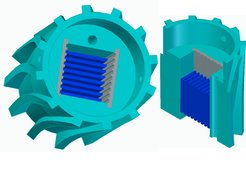 Figure 1: New inlay of a micro Berty reactor to hold a stack of thin films in a precise distance